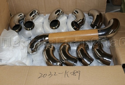 Отвод для пластикового поручня с круглой заглушкой (AISI304), арт. 089