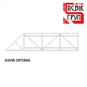 Откатные ворота каркас Оптима