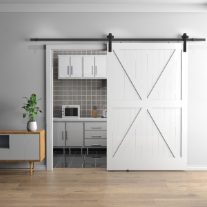 Система для раздвижных дверей BARNDOOR "Кросс". Амбарный механизм. арт. 009
