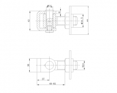 Петля сварная регулируемая М24. JL02O