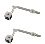 Набор петель для калитки с алюминиевыми заглушками с Hangerbolt 180 mm для 40x40 mm. арт.GBM16-DP-40-180
